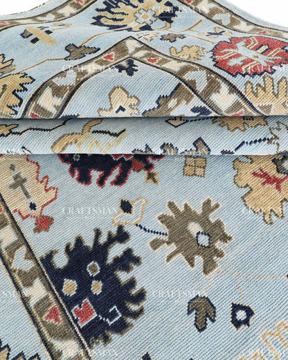 Oraya Wool Hand-Knotted Oushak-Inspired Rug