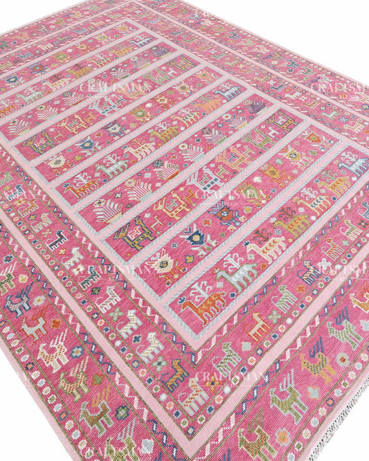 Drevan Wool Hand-Knotted Oushak-Inspired Rug