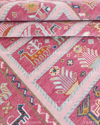 Drevan Wool Hand-Knotted Oushak-Inspired Rug