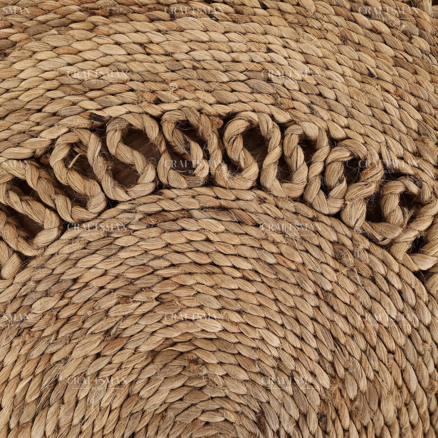 Lunawave Round Jute Hand-Woven Natural Rug – Braided Boho Farmhouse Circle Area Carpet for Living Room Bedroom Entryway