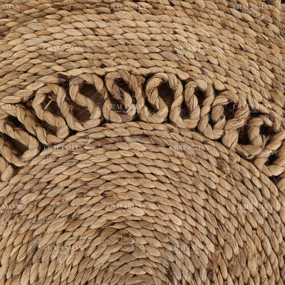 Lunawave Round Jute Hand-Woven Natural Rug – Braided Boho Farmhouse Circle Area Carpet for Living Room Bedroom Entryway