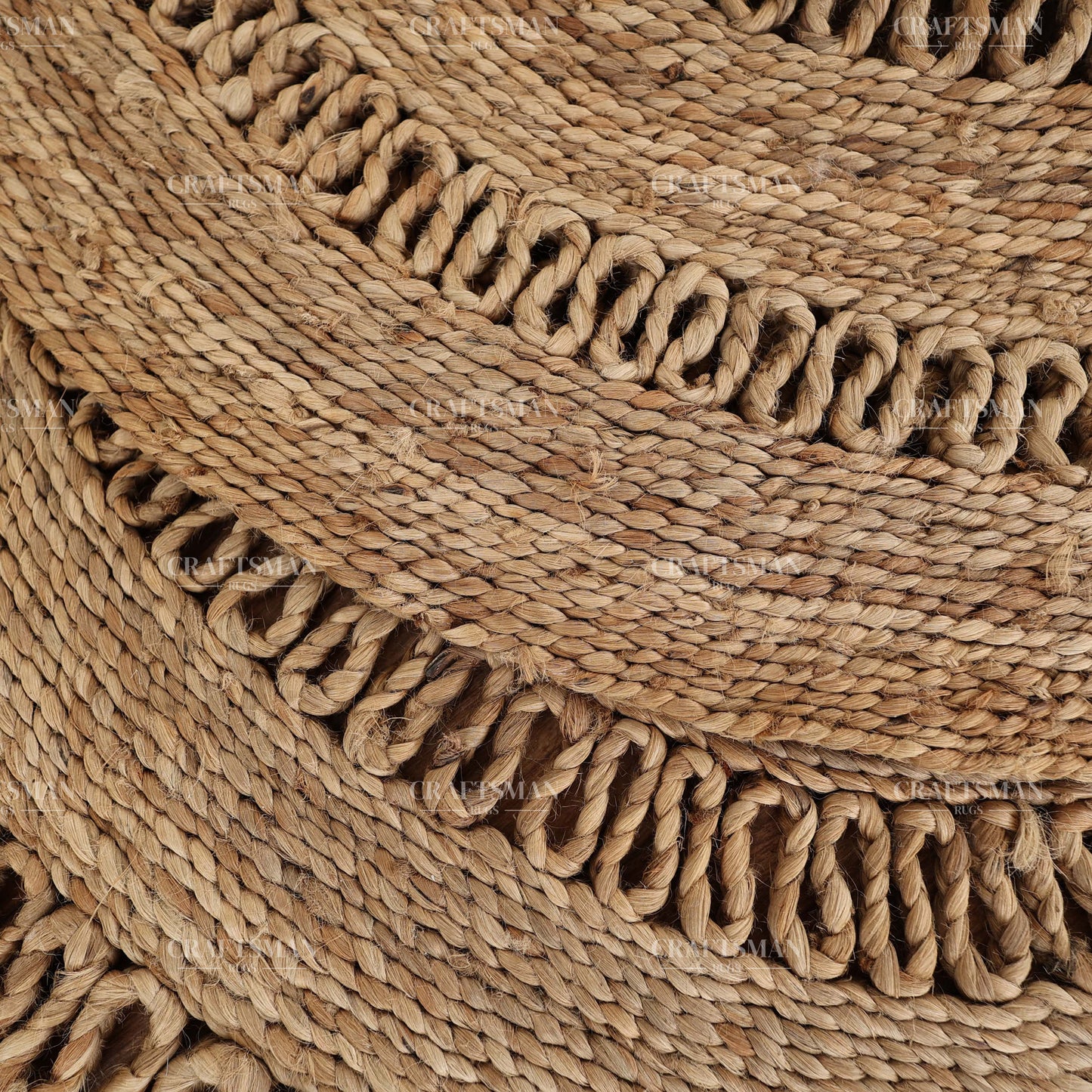 Lunawave Round Jute Hand-Woven Natural Rug – Braided Boho Farmhouse Circle Area Carpet for Living Room Bedroom Entryway