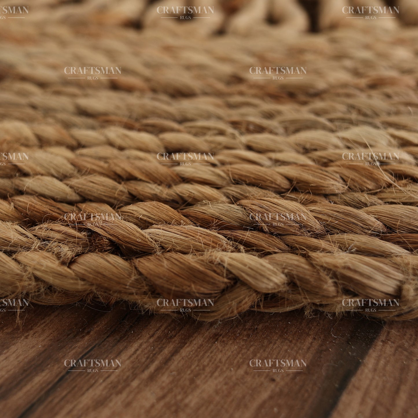 Lunawave Round Jute Hand-Woven Natural Rug – Braided Boho Farmhouse Circle Area Carpet for Living Room Bedroom Entryway