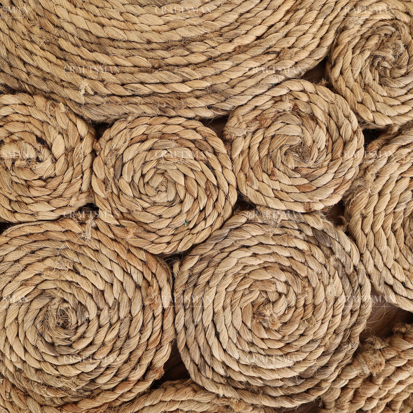 Sunburst Round Jute Hand-Woven Natural Rug – Braided Boho Farmhouse Floral Circle Area Carpet for Living Room Bedroom Entryway