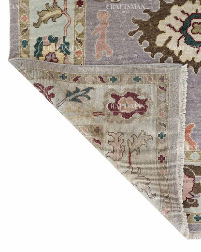 Olyvra Wool Hand-Knotted Oushak-Inspired Rug