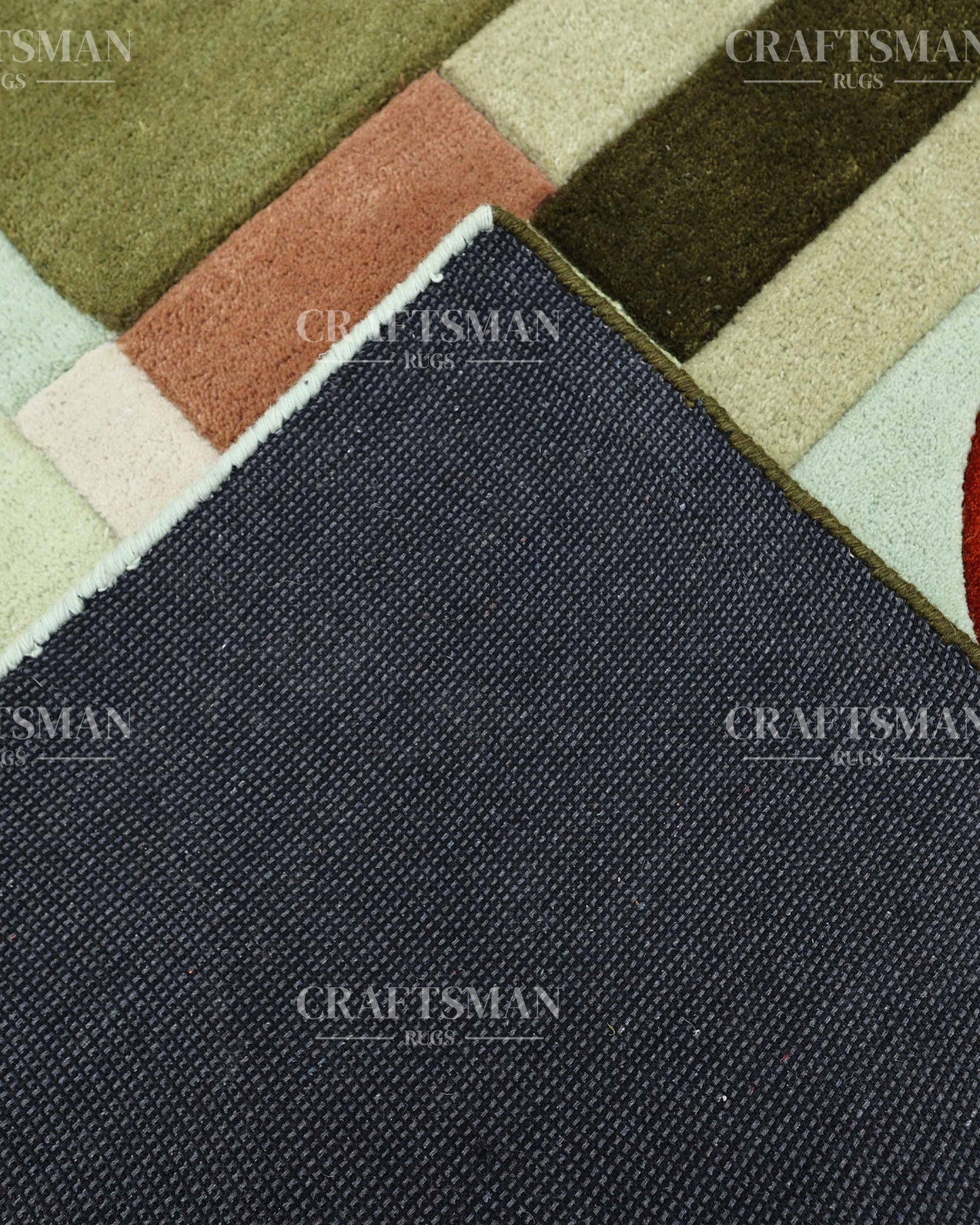Luxury Hand Tufted Abstract Area Rug – Modern Geometric Wool Carpet for Living Room, Bedroom & Contemporary Home Décor