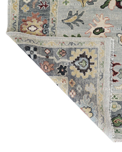 Kyrelith Wool Hand-Knotted Oushak-Inspired Rug