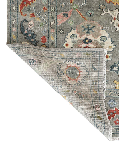 Arizel Wool Hand-Knotted Oushak-Inspired Rug