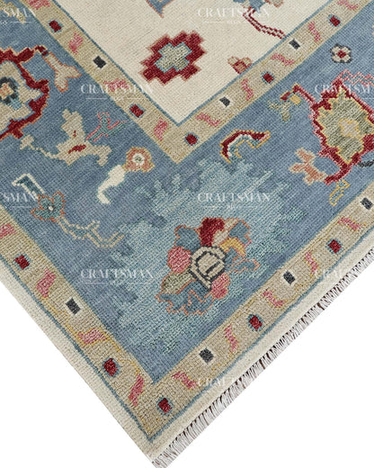 Vezura Wool Hand-Knotted Oushak-Inspired Rug