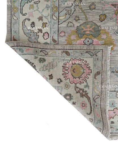 Xylorin Wool Hand-Knotted Oushak-Inspired Rug