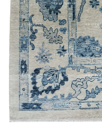 Lyvhera Wool Hand-Knotted Oushak-Inspired Rug