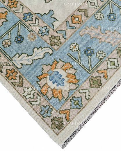 Nuvra Wool Hand-Knotted Oushak-Inspired Rug
