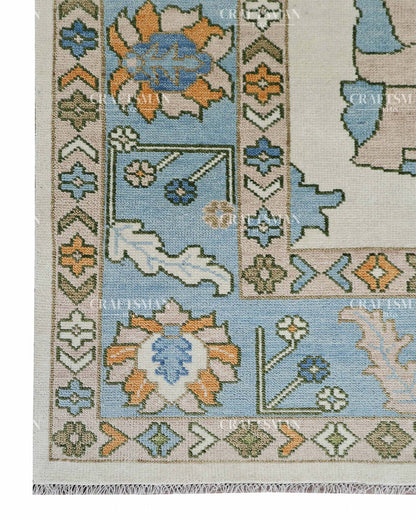 Nuvra Wool Hand-Knotted Oushak-Inspired Rug