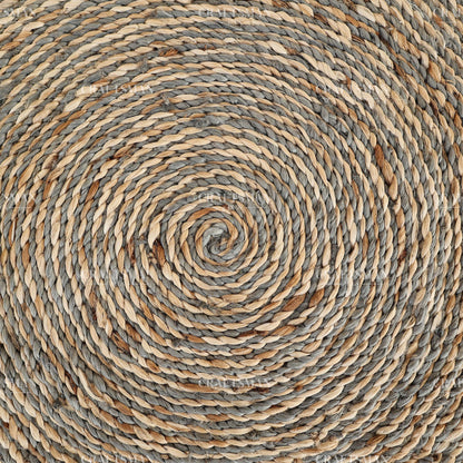 Stormhaven Round Jute Hand-Woven Natural Rug – Gray Natural Braided Loop Border Boho Farmhouse Circle Area Carpet for Living Room Bedroom Entryway Decor