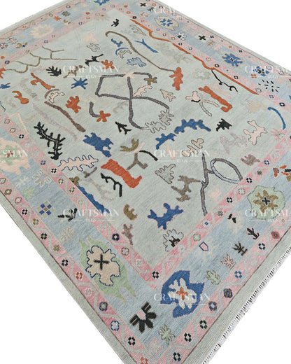 Auren Wool Hand-Knotted Oushak-Inspired Rug