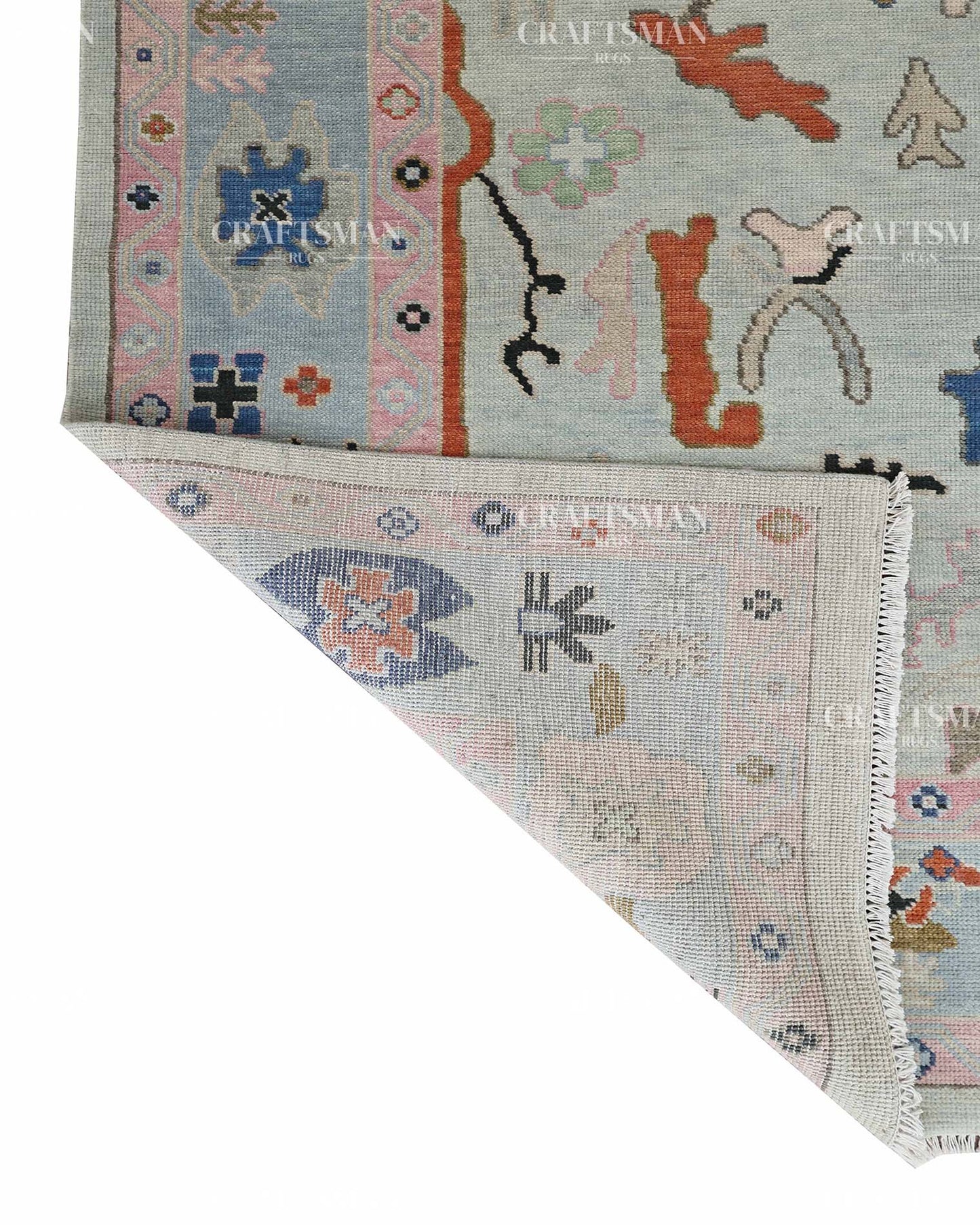 Auren Wool Hand-Knotted Oushak-Inspired Rug