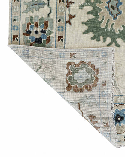 Tavra Wool Hand-Knotted Oushak-Inspired Rug