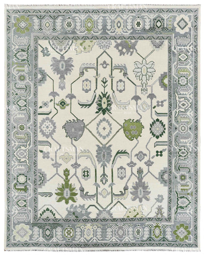 Fenvra Wool Hand-Knotted Oushak-Inspired Rug