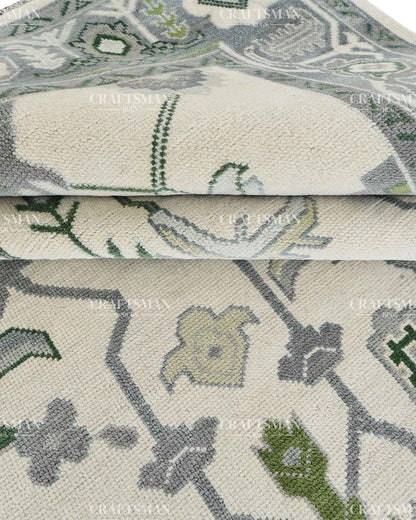 Fenvra Wool Hand-Knotted Oushak-Inspired Rug