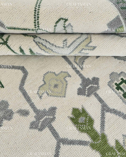 Fenvra Wool Hand-Knotted Oushak-Inspired Rug