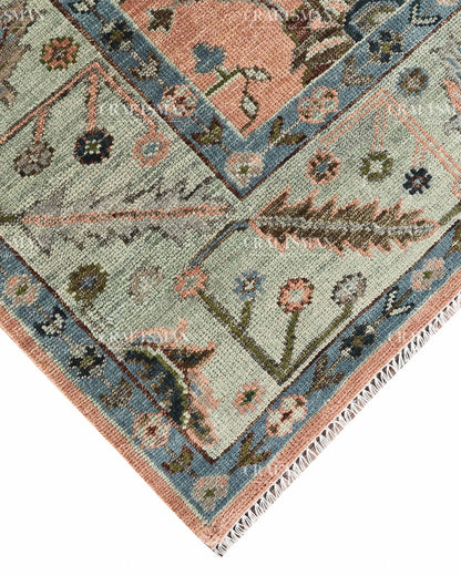 Dovrin Wool Hand-Knotted Oushak-Inspired Rug