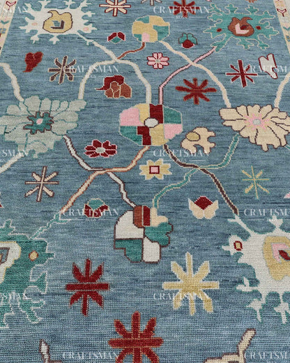 Envis Wool Hand-Knotted Oushak-Inspired Rug