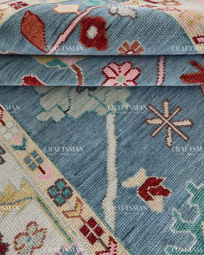 Envis Wool Hand-Knotted Oushak-Inspired Rug