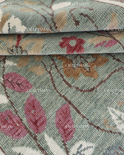 Morvis Wool Hand-Knotted Oushak-Inspired Rug