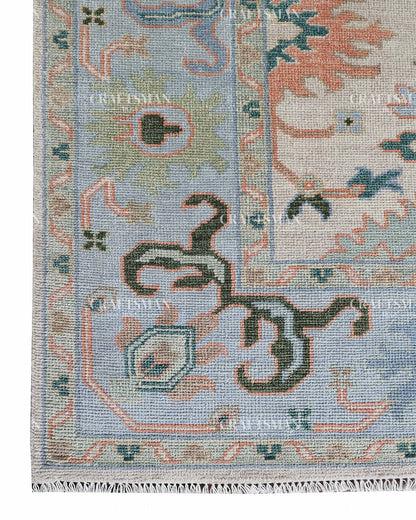 Tavis Wool Hand-Knotted Oushak-Inspired Rug