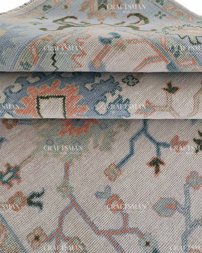 Tavis Wool Hand-Knotted Oushak-Inspired Rug