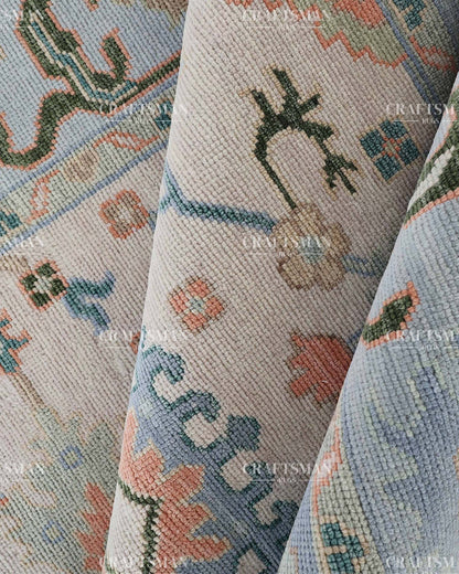 Tavis Wool Hand-Knotted Oushak-Inspired Rug