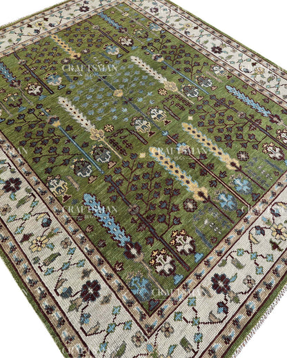 8x10 feet Wool Hand-Knotted Oushak-Inspired Rug | Craftsman Rugs Exclusive