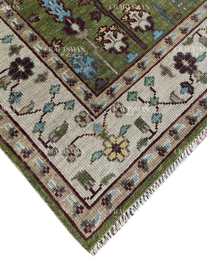 8x10 feet Wool Hand-Knotted Oushak-Inspired Rug | Craftsman Rugs Exclusive
