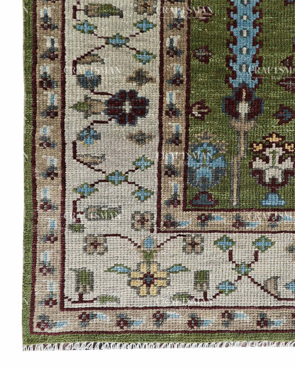 8x10 feet Wool Hand-Knotted Oushak-Inspired Rug | Craftsman Rugs Exclusive