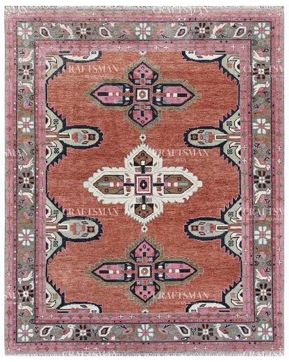 8x10 feet Wool Hand-Knotted Oushak-Inspired Rug | Craftsman Rugs Exclusive