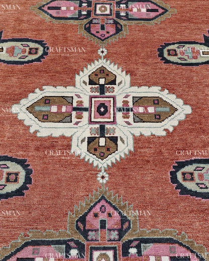 8x10 feet Wool Hand-Knotted Oushak-Inspired Rug | Craftsman Rugs Exclusive