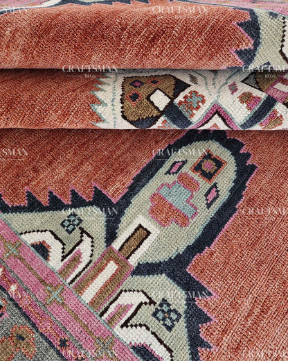 8x10 feet Wool Hand-Knotted Oushak-Inspired Rug | Craftsman Rugs Exclusive