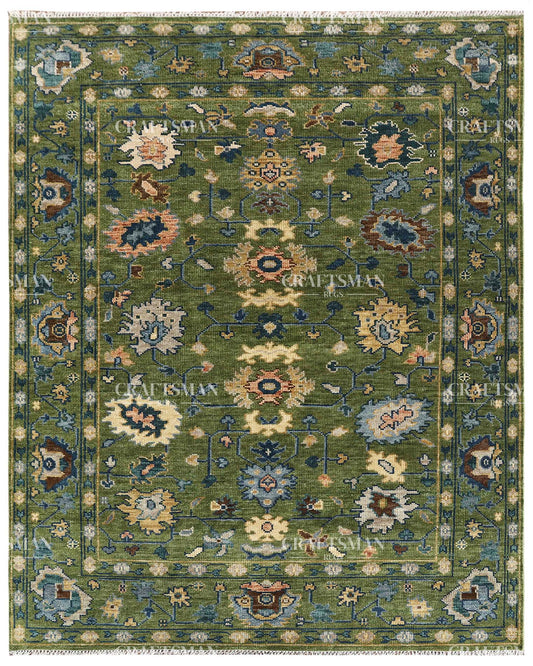 9x12 feet Wool Hand-Knotted Oushak-Inspired Rug | Craftsman Rugs Exclusive