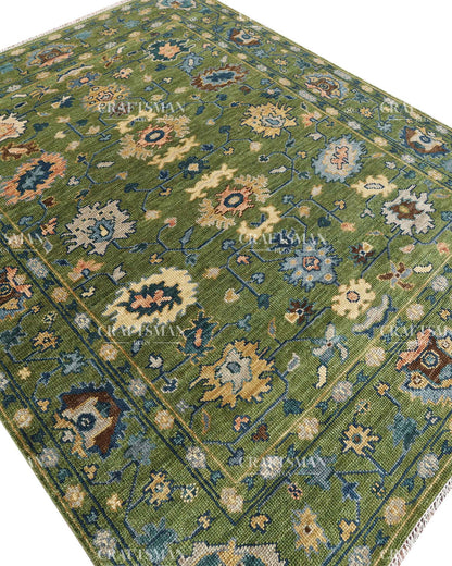 9x12 feet Wool Hand-Knotted Oushak-Inspired Rug | Craftsman Rugs Exclusive