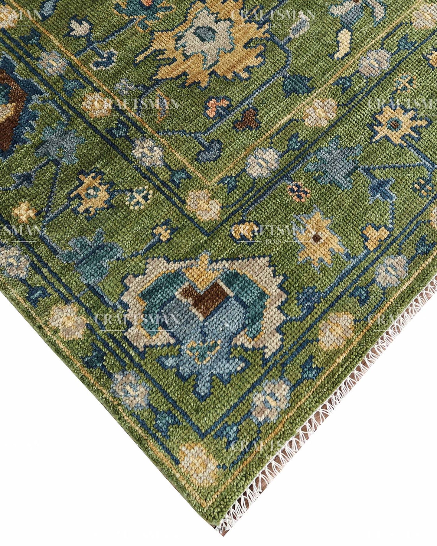 9x12 feet Wool Hand-Knotted Oushak-Inspired Rug | Craftsman Rugs Exclusive