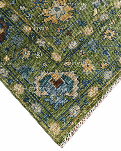 9x12 feet Wool Hand-Knotted Oushak-Inspired Rug | Craftsman Rugs Exclusive