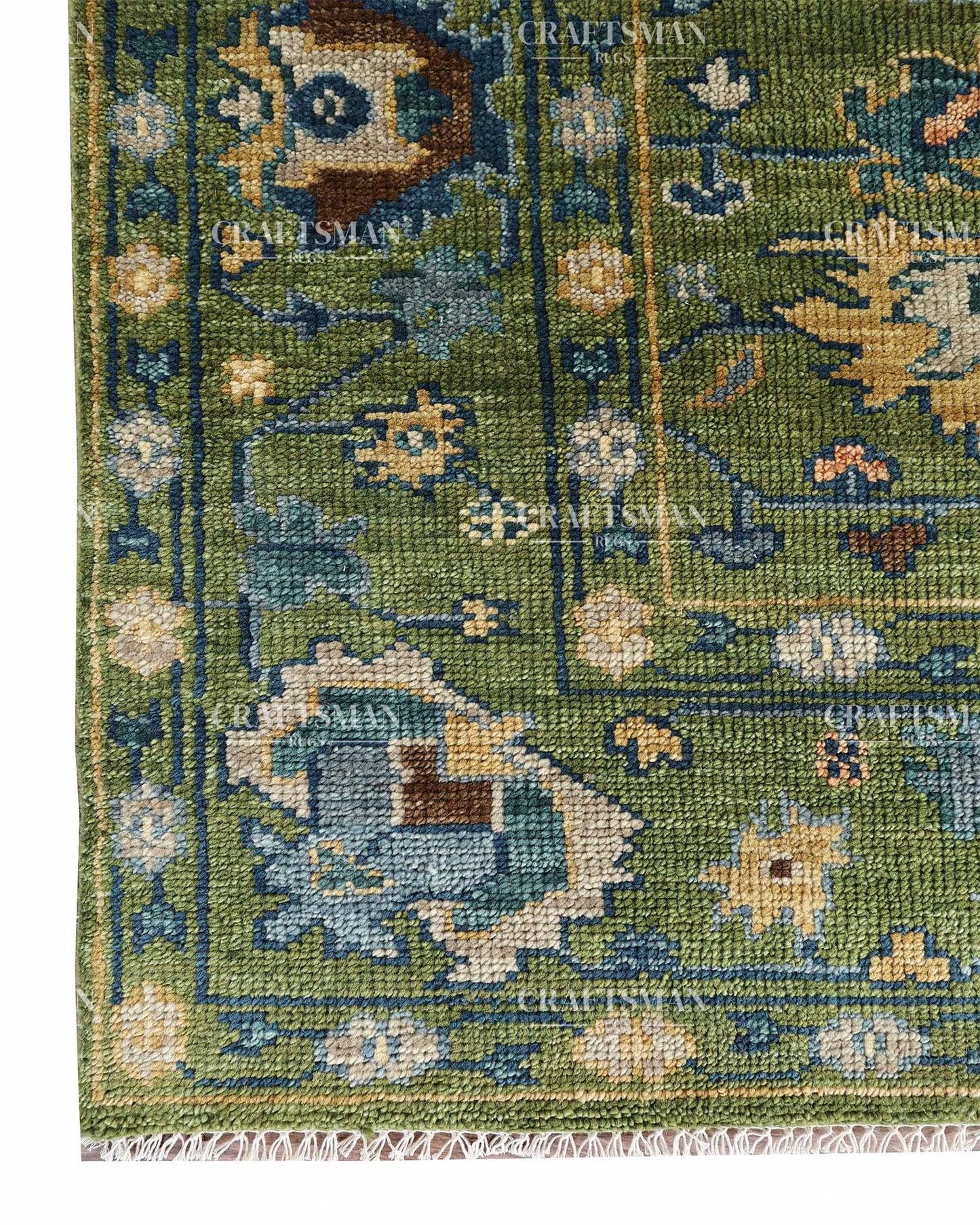 9x12 feet Wool Hand-Knotted Oushak-Inspired Rug | Craftsman Rugs Exclusive