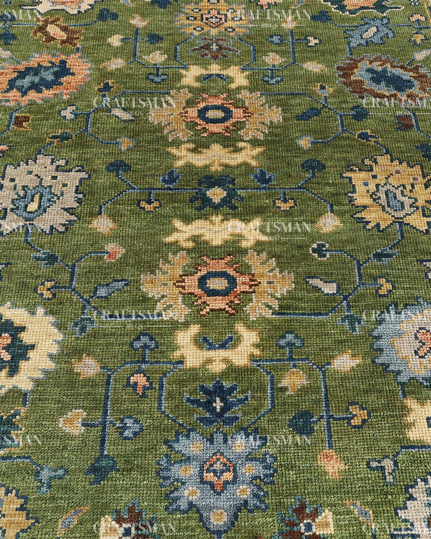 9x12 feet Wool Hand-Knotted Oushak-Inspired Rug | Craftsman Rugs Exclusive