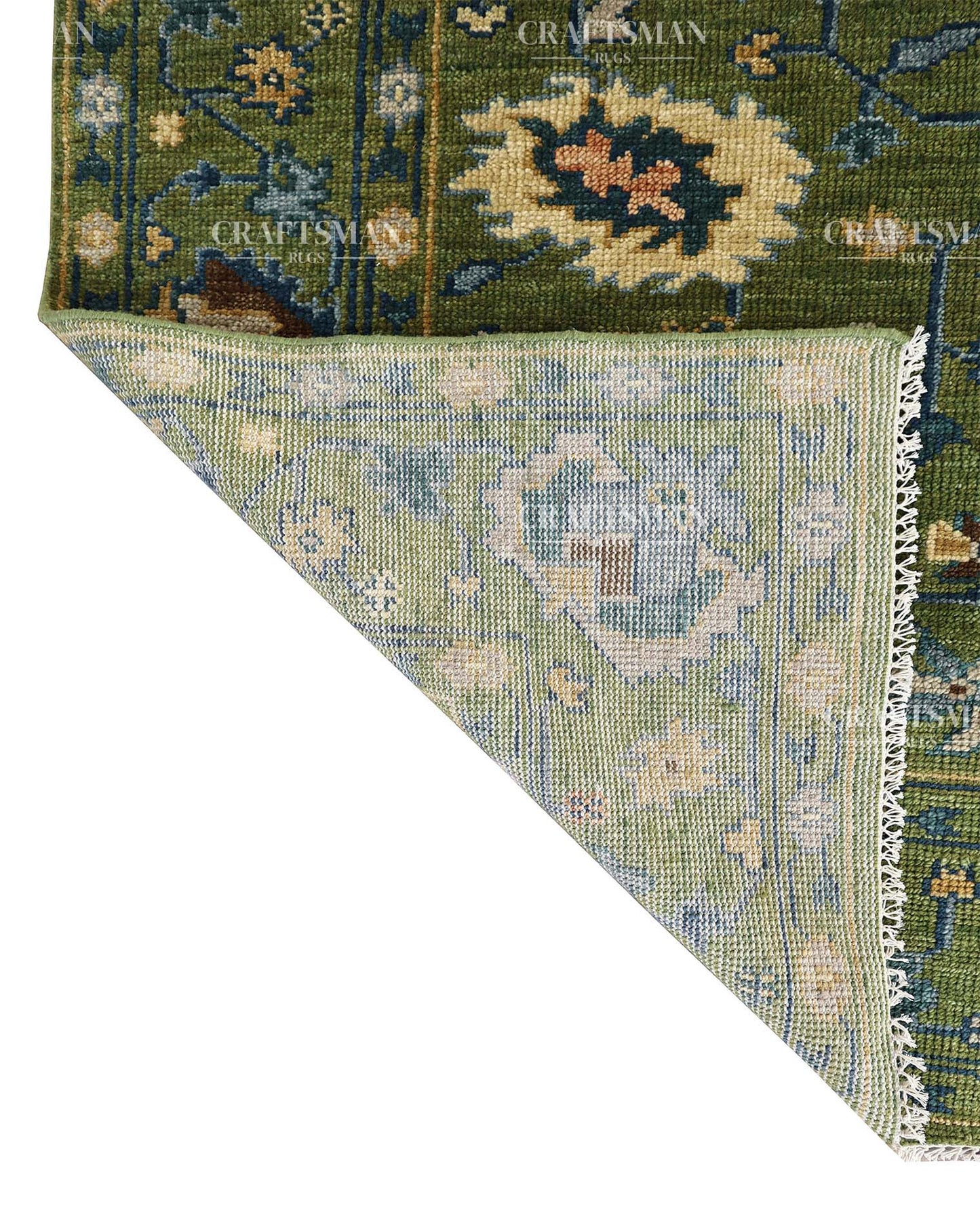 9x12 feet Wool Hand-Knotted Oushak-Inspired Rug | Craftsman Rugs Exclusive