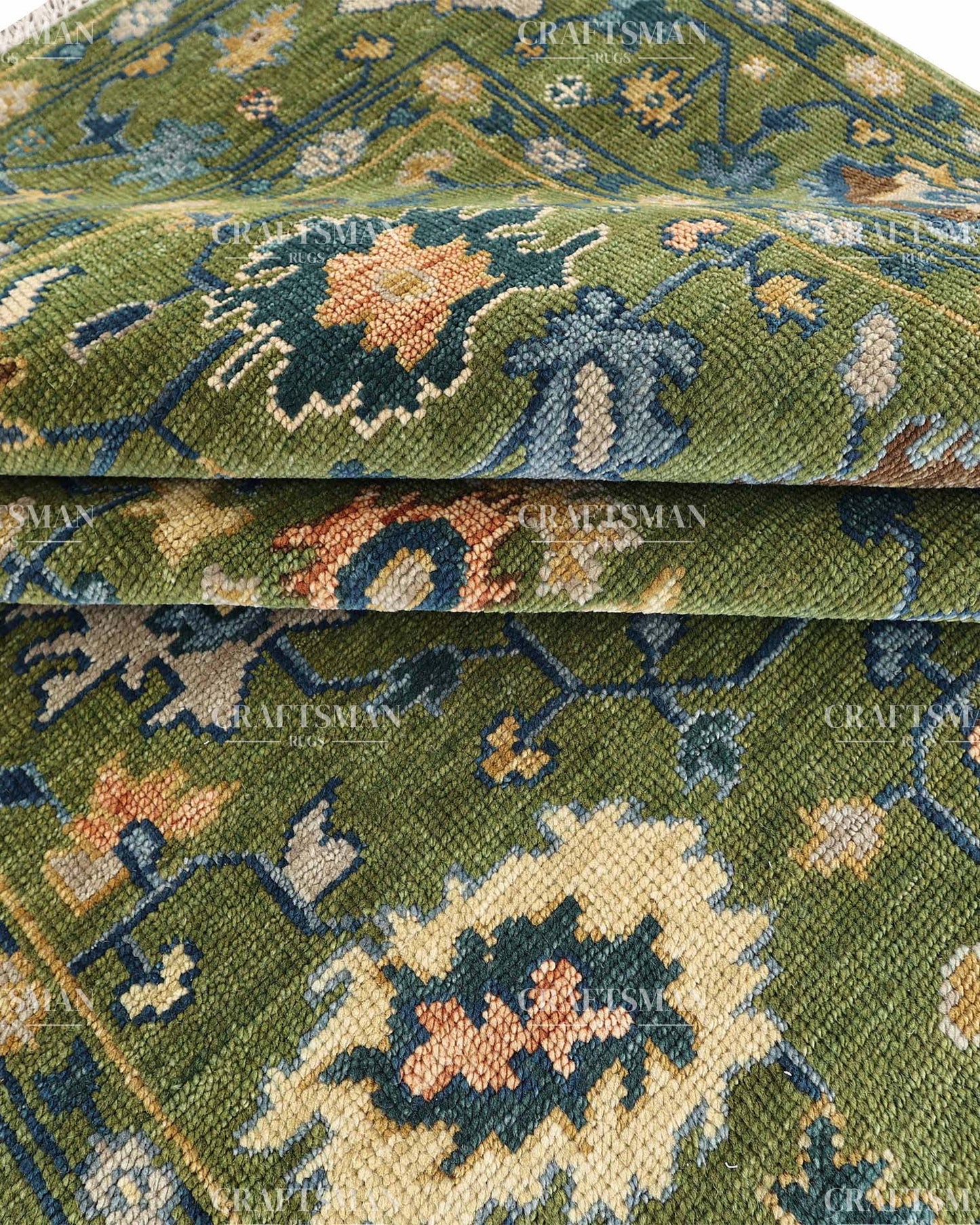 9x12 feet Wool Hand-Knotted Oushak-Inspired Rug | Craftsman Rugs Exclusive