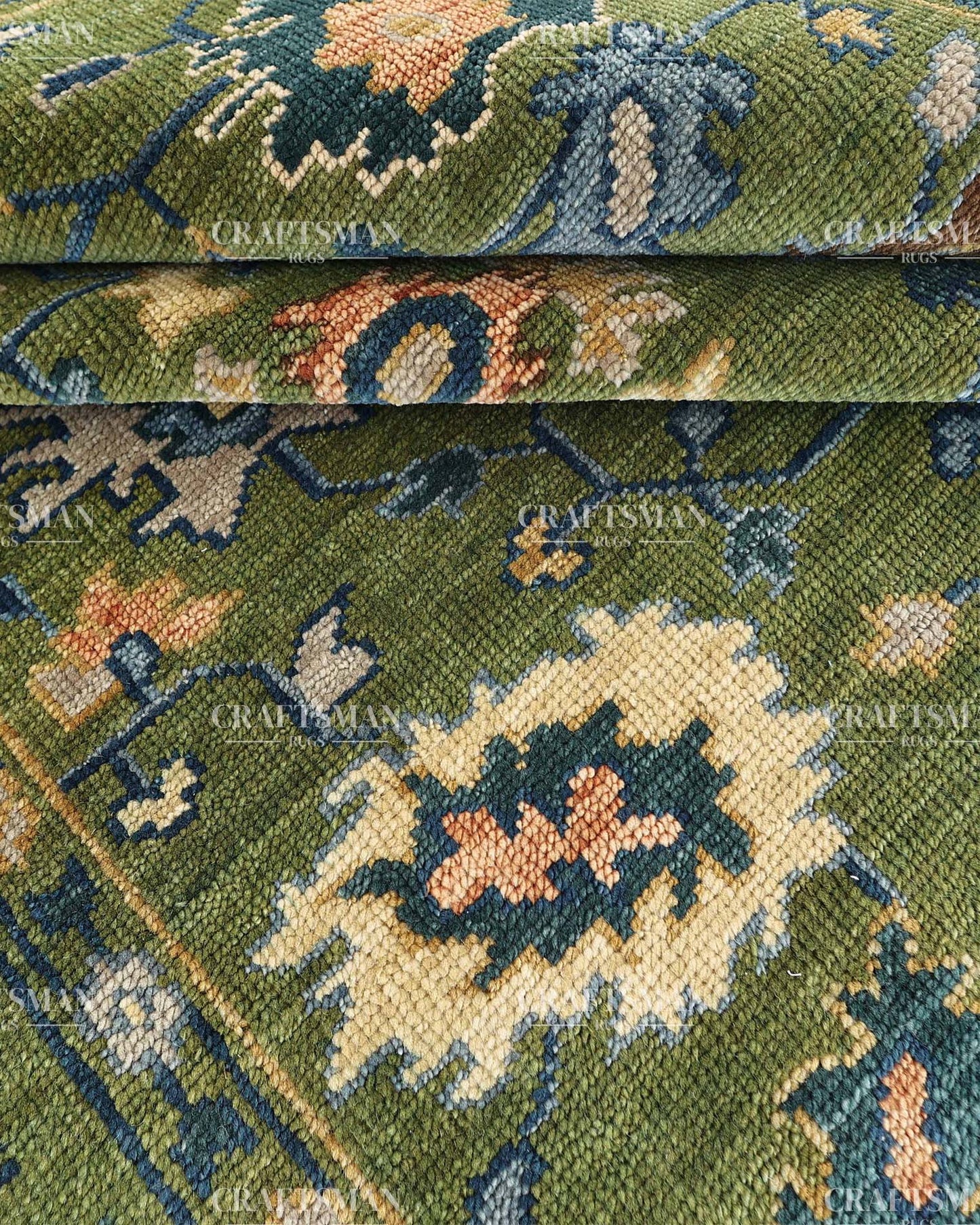 9x12 feet Wool Hand-Knotted Oushak-Inspired Rug | Craftsman Rugs Exclusive