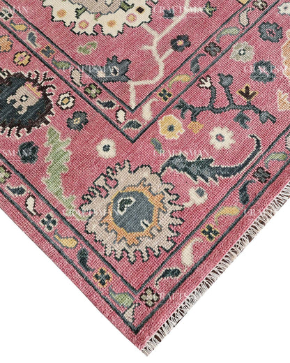 8x10 feet Wool Hand-Knotted Oushak-Inspired Rug | Craftsman Rugs Exclusive