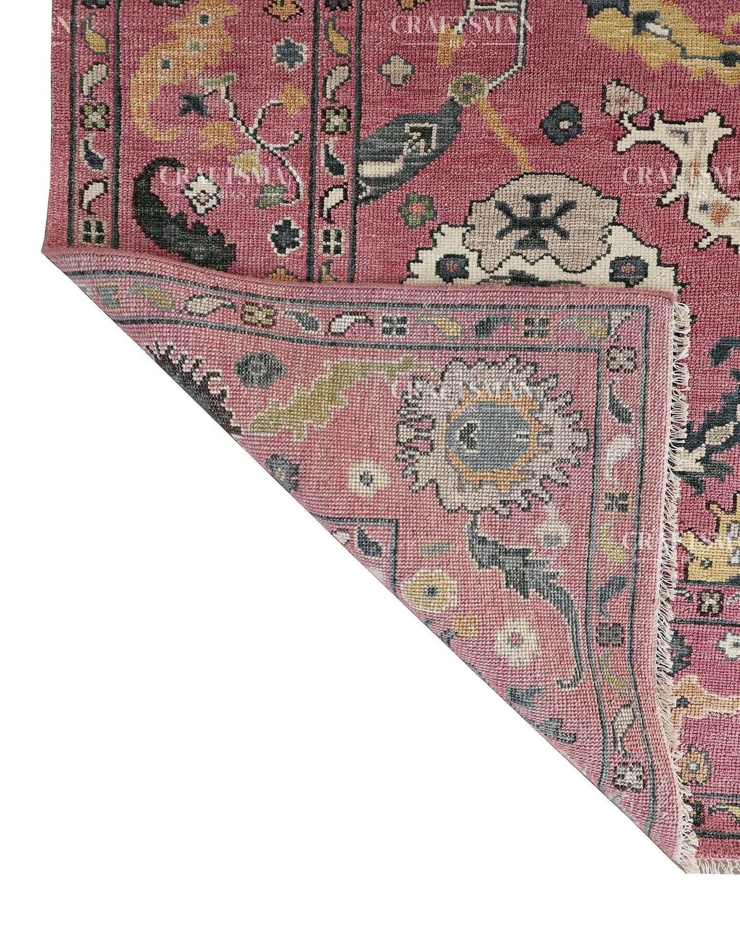 8x10 feet Wool Hand-Knotted Oushak-Inspired Rug | Craftsman Rugs Exclusive