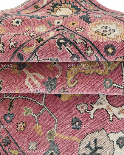 8x10 feet Wool Hand-Knotted Oushak-Inspired Rug | Craftsman Rugs Exclusive