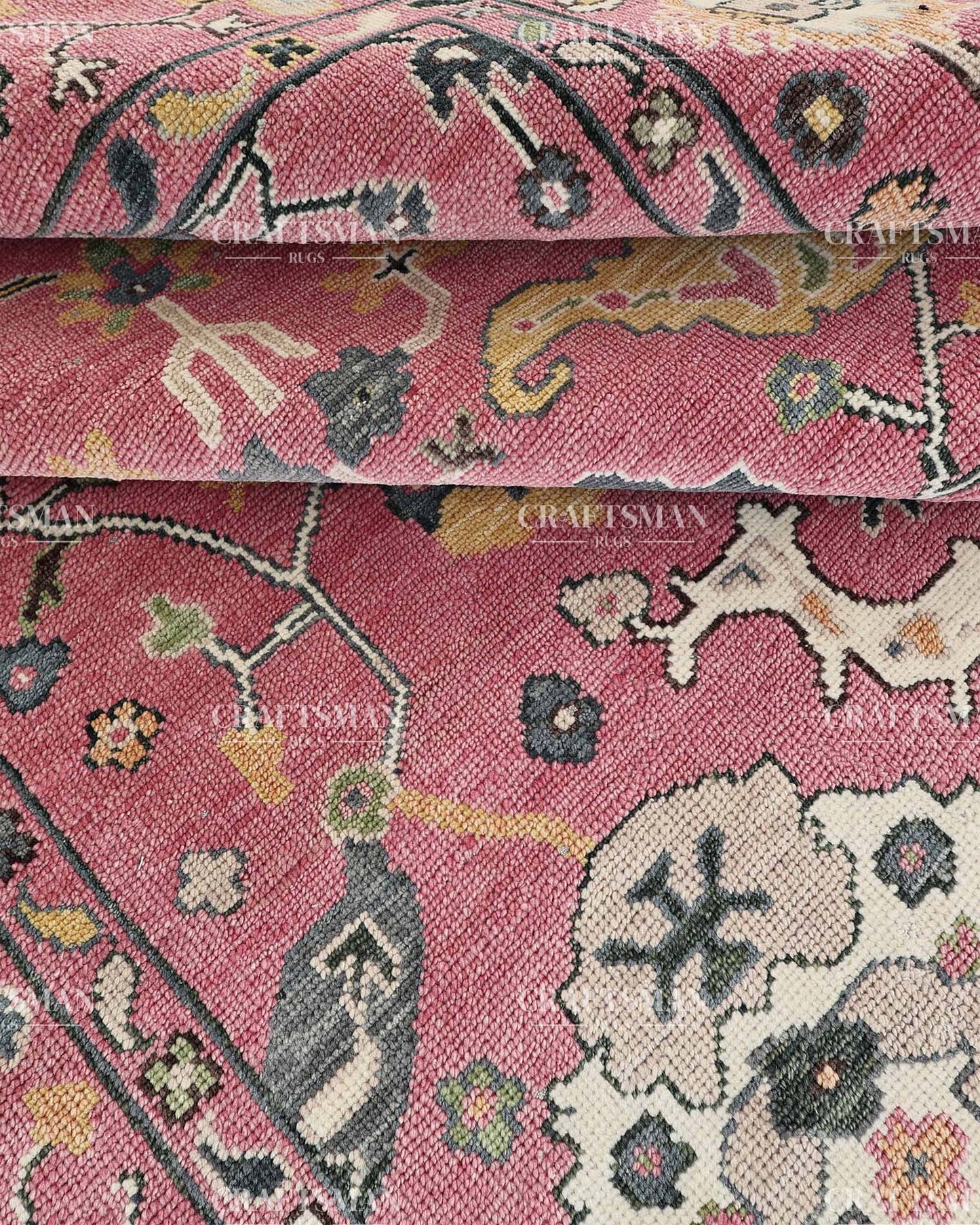 8x10 feet Wool Hand-Knotted Oushak-Inspired Rug | Craftsman Rugs Exclusive